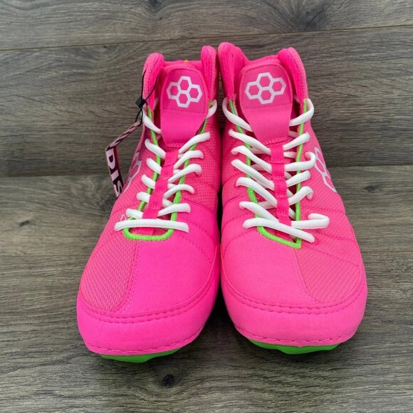 Rudis Colt 3.0 Wrestling Boxing Shoes Neon Pink Lime Green Mens Size 10.5 - Picture 5 of 6
